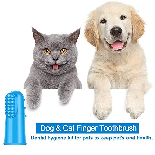 NNuodekeU - Juego de 12 cepillos de dientes para mascotas, cepillos de higiene dental de silicona suave, cepillo de dientes para perros y gatos, coloridos