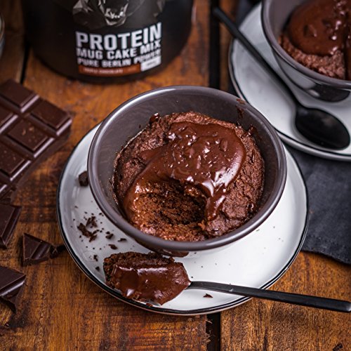 nu3 Mug Cake con Proteína - 400g de mezcla lista para microondas - Sabor triple chocolate con 24g de proteína - Snack perfecto para una dieta fitness - Postre ideal para la oficina - Bajo en azúcar