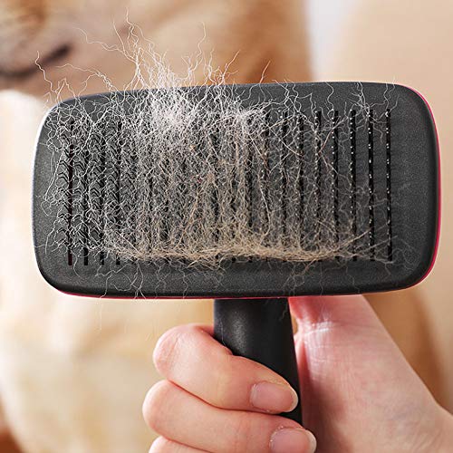 OMEM - Cepillo de Limpieza para Perros y Gatos, retráctil de Pelo Mate, Herramienta de Aseo para Mascotas