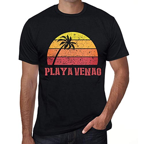 One in the City Hombre Camiseta Vintage T-Shirt Gráfico Playa VENAO Sunset Negro Profundo