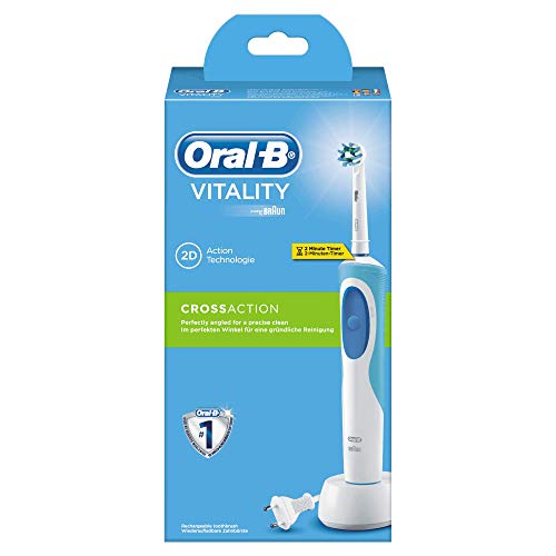 Oral-B Vitality Crossaction - Cepillo de Dientes Eléctrico Recargable con Tecnología Braun