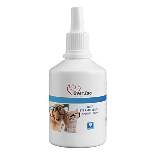 OVER ZOO Eye and Eyelids (60 ml) - Limpieza de ojos y párpados para mascotas - Solución para el cuidado y limpieza ocular delicado para gatos y perros