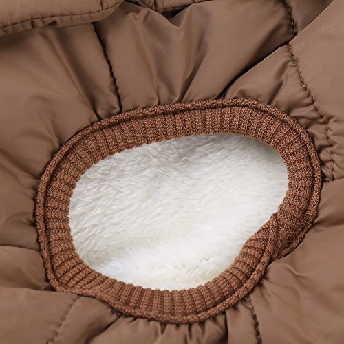 Pangding Ropa de algodón Acolchado para Mascotas, Ropa de Abrigo de Abrigo de Invierno para el Gato Cachorro de Perro(XL-marrón)