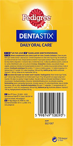 PEDIGREE Dentastix - Friandises pour Petit Chien, 112 bâtonnets à mâcher pour l'hygiène bucco-dentaire (16 sachets de 7 Sticks)