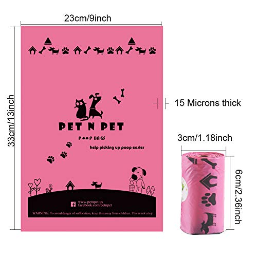 PET N PET 720 Bolsas de residuos para Mascotas con Aroma a Lavanda, Bolsas para excrementos de Perro, respetuosas con el Medio Ambiente, a Prueba de Fugas, Color arcoíris