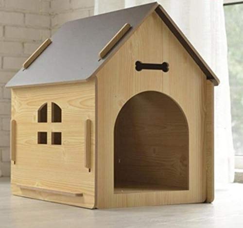 Pet Supplies Dog House, Pet House, sin Olor, Resistente al Agua, no deformable, Perrera al Aire Libre con Accesorios para Perros Que Pueden Abrir Ventanas