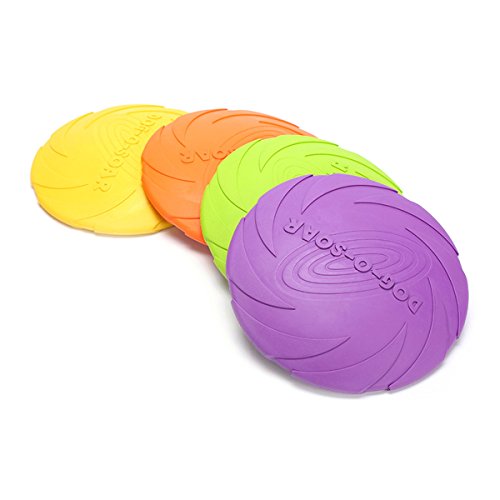 PETCUTE Frisbee Perros Volar Discos Juguete para Perros interactivos Frisbee 2 Piezas ø 20 cm