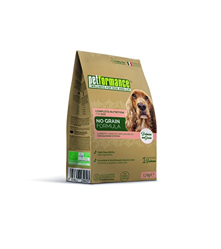 PETFORMANCE BENESSERE para Perros y Gatos Croquetas sin Cereales salmón y Patata Perros sin colorantes y conservantes 1,5 kg - 1 Bolsa
