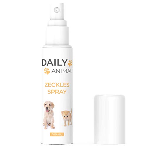 PowerSupps Daily Animal – Zeckles Spray para perros y gatos con efecto inmediato – 100 ml Spray – muy eficaz – Protección para su mascota