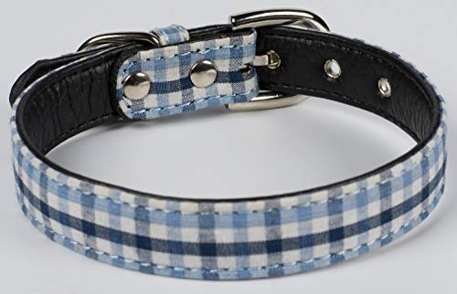 Puccybell HB010 - Collar de cuadros para perros pequeños, medianos y grandes