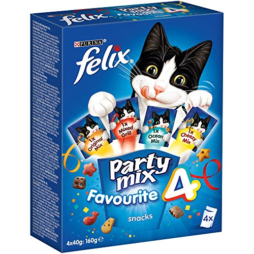 Purina Felix Party Mix Surtido Snacks, golosinas y chuches para gato 6 x [4 x 40 g]