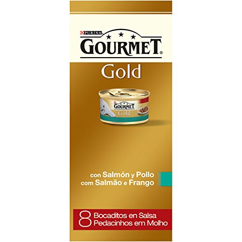 Purina Gourmet Gold Bocaditos en Salsa 1 Paquete Surtido de 8 x 85 gr - Total: 680 gr