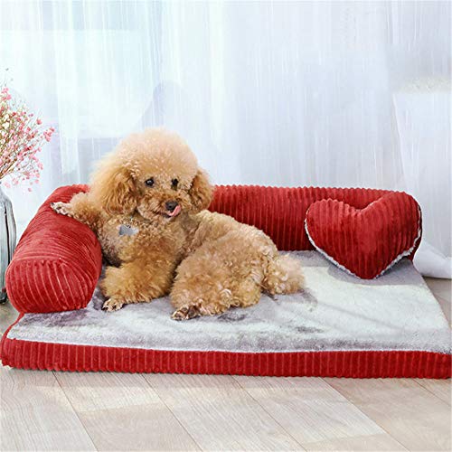 QioJu pets Perrera extraíble y Lavable Gato Mascota colchoneta colchón para Mascotas casa para Perros -C-68x57x17cm