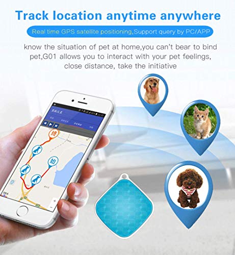 Rastreador GPS para Mascotas, Localizador GPS para Mascotas, Localizador para Mascotas con Collar de Silicona, Rastreador GPS, Monitor Inteligente App, Impermeable IP65, Recolección remota