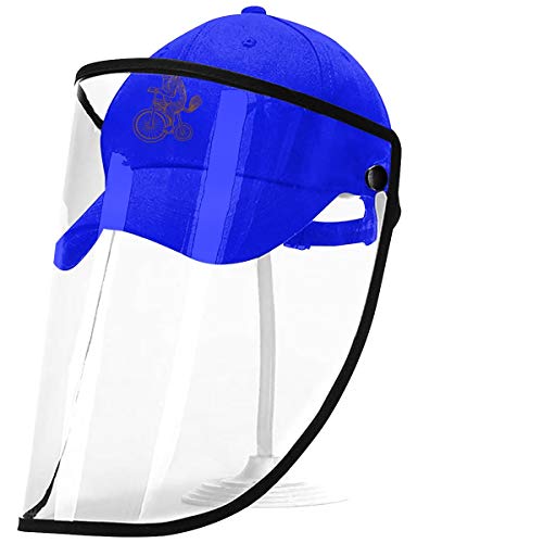 Reghhi Gorra de béisbol Protectora para Cara Completa de Bicicleta para Montar con Perro con Placa de protección extraíble