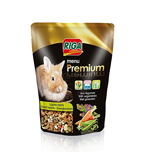 Riga – 2407 – menú Premium – Conejos enanitos Vitamines y Fibras Doypack – 500 g