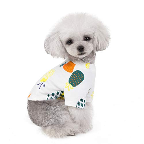 Ropa de Verano para Mascotas, Camiseta de Estampados de PiñA, Lindo Vestido para Perro y Gato, Vestido Princesa, para Pequeños y Medianos Yorkshire Chihuahua