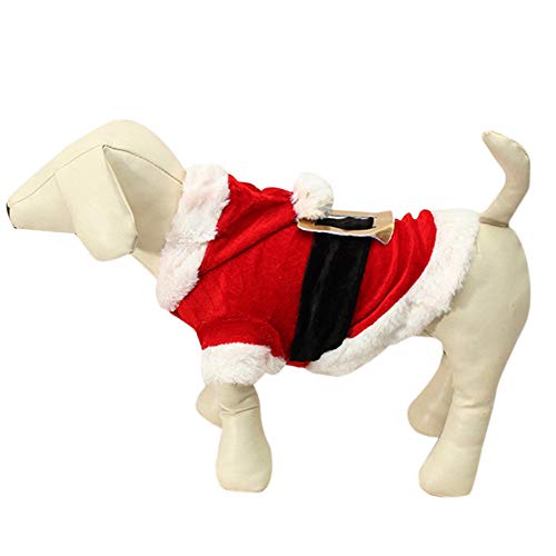 Ropa para Mascotas,Dragon868 más Reciente Navidad Mascota Perro Santa Claus Ropa Mascotas Disfraces(Rojo,S)