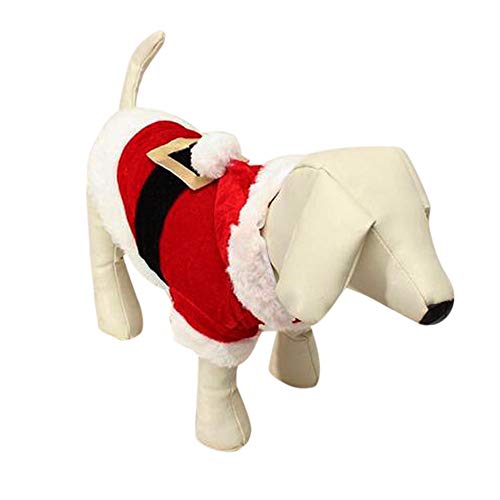 Ropa para Mascotas,Dragon868 más Reciente Navidad Mascota Perro Santa Claus Ropa Mascotas Disfraces(Rojo,S)