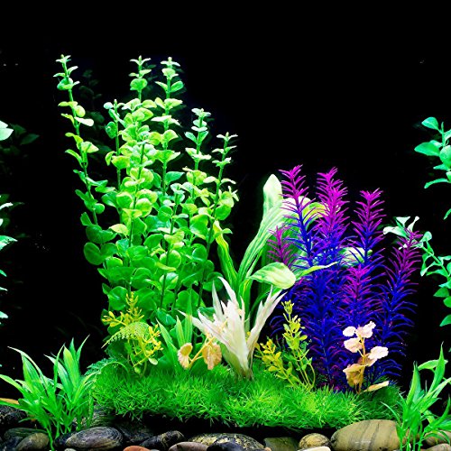Saim Acuario Artificial Plástico Plantas Decoración Fish Tank Decoración Aqua Horizontal), varios colores