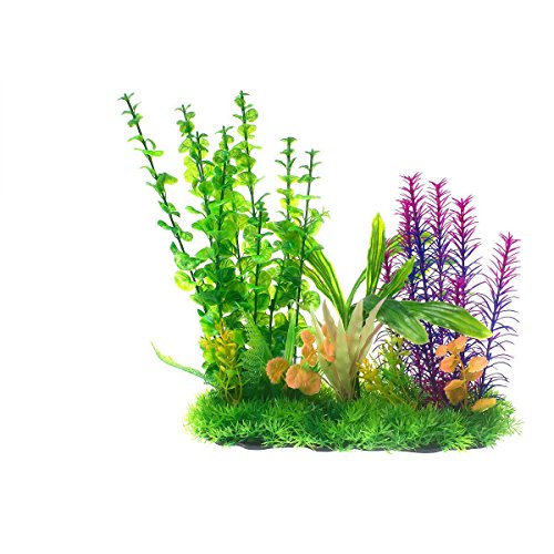 Saim Acuario Artificial Plástico Plantas Decoración Fish Tank Decoración Aqua Horizontal), varios colores