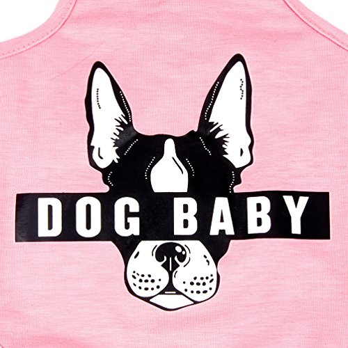 SELMAI Camiseta para mascota (2018, 100% algodón, suave camiseta para perros pequeños, ropa para cachorros de verano (para mascotas pequeñas solamente)
