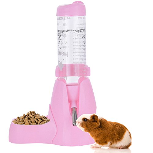 ShareWe Botella de Agua para Animales Dispensador Waterer Automático con Recipiente Tapa para Mascotas Gato Hamsters Ratas Cobayas Hurones Rabbits Conejos Animales pequeños