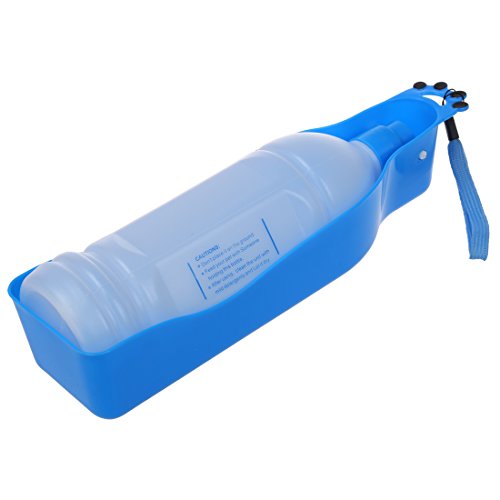 SODIAL (R) botella de agua de juguete de plastico para perro 600ml