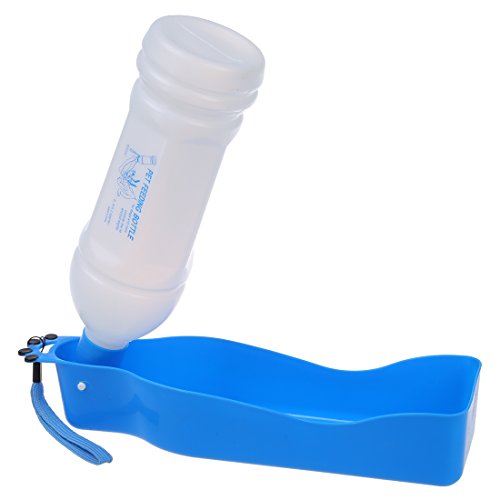 SODIAL (R) botella de agua de juguete de plastico para perro 600ml