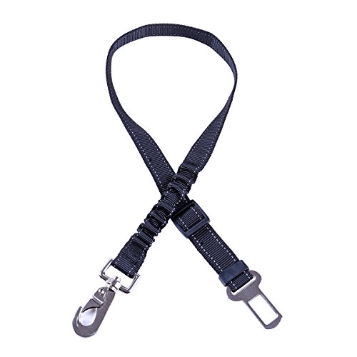 Speedy - Cinturón elástico ajustable para el asiento del perro, para el coche, cinturón de seguridad para perros y gatos con elástico de nailon