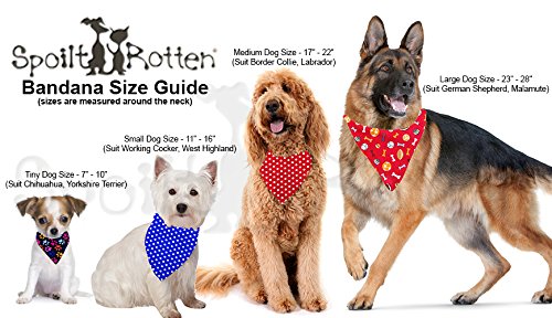 Spoilt Rotten Pets, S3 Im The Treat, Bandana Negra para Perro Adecuado para Golden Retrievers, Dálmatas, Labrador y Staffie tamaño Perros