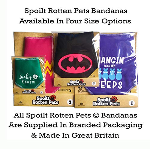Spoilt Rotten Pets, S3 Promoted To Big Brother, Bandana para Perro Verde Adecuado para Golden Retrievers, Dálmatas, Labrador y Staffie tamaño Perros