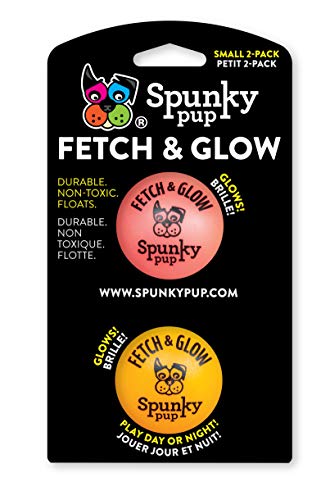 Spunky Pup Pelota Fetch and Glow Que Brilla en la Oscuridad Marca