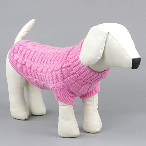Suéter para Mascotas Tejido de Lana Antibacteriano Anti-Ball Cálido Color Brillante Chihuahua Bulldog francés Cachorro Gato Chaqueta de Abrigo