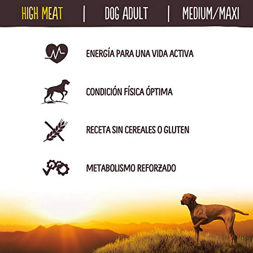 True Instinct High Meat - Pienso con Salmón para Perros Medium Adult, 2 kg
