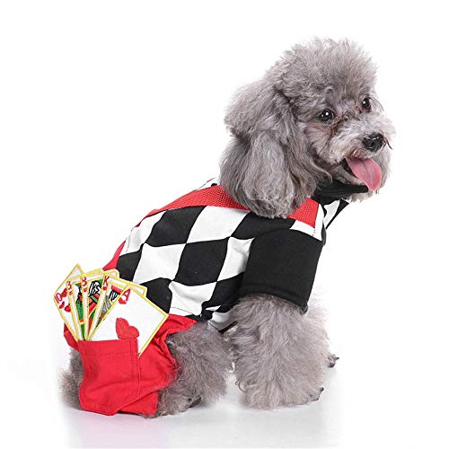 TUOTANG Mascotas para Navidad Ropa para Perros para Halloween Vestido de Calabaza Traje de Mago,Color 14,S