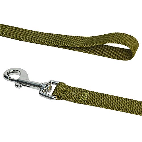Umi. Essential Classic - Correa resistente para perros M, 150 x 2 cm, correas básicas para perros (verde oliva)