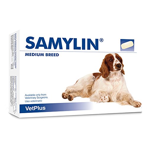VetPlus Samylin Medianas Envase con 30 Comprimidos de Complementos para Sistema Digestivo