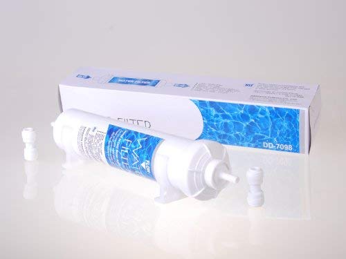Water Filter DD-7098 - Filtro de agua externo para frigoríficos compatible con Balay 00750558, Siemens 00750558, Bosch 00750558, Neff 00750558, Sustituye a 00497818 - Daewoo 3019974800 (Paquete de 2)