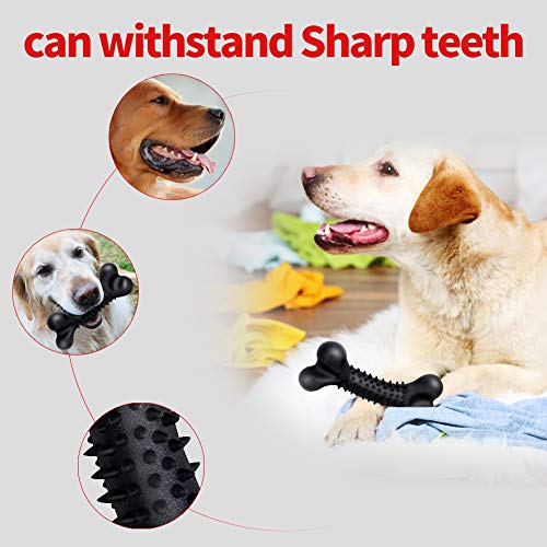 WenX Juguete para masticar perro, hueso de goma duradero para limpieza de dientes de cachorro, juguete indestructible para perros pequeños y medianos