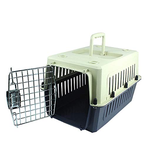 WJQSD Mochila para mascota Caja de transporte: de acuerdo con los requisitos de la IATA para el transporte de animales vivos, gran portador de mascotas, (gris negro) Caminar, Viajes Salientes, Senderi