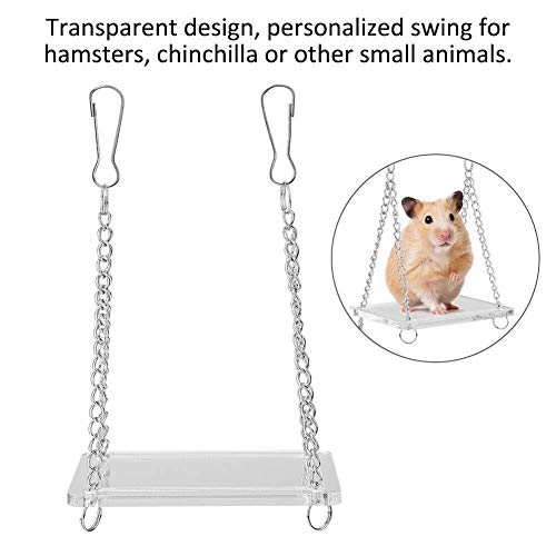 Wmchiwan Suministros para el Entrenamiento de Mascotas Hamster Suspension Bridge Hamster Swing Hanging Stand Área de Juegos for niños