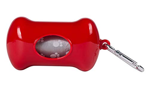 Wouapy WOU217351RGE Nano Dispensador de Bolsas Higiénicas para Perro, Rojo