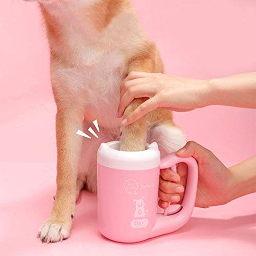 WPET Pet Limpiador de Patas para Perros Cup Cat Limpiador de pies para Perros Cup Limpieza de pies para Mascotas Cepillo para pies de Pata Suave Lavado de pies sucios Pet, Azul