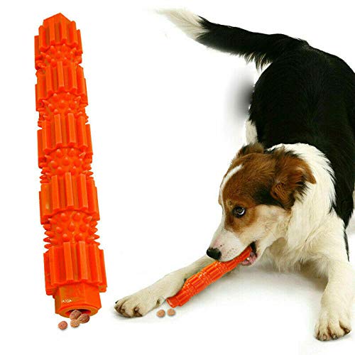 WZYGYDEF Juguetes para Masticar Perros Duraderos: Juguete De Hueso De Marca para Masticadores Agresivos: Indestructible,Orange-18cm
