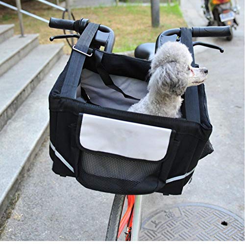 XXYMCB Alforja para Bicicleta portátil para Perros pequeños con Cesta para Cachorros