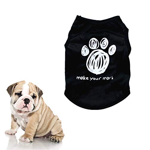 Yagoal Ropa para Gatos Verano Verano Ropa para Perros Doggy Coats Dog Coat French Bulldog Clothes Kitten Clothes Puppy Coat Comfortable Pet Clothes Footprint,l