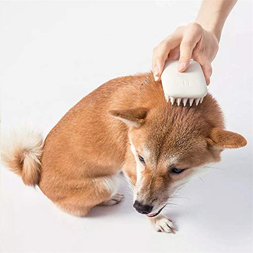 Zengqhui Peine para Mascotas Mascota Peine de Silicona Cepillo del Masaje ningún daño al Cabello de Materiales respetuosos del Medio Ambiente Animales (Color : White, Size : One Size)