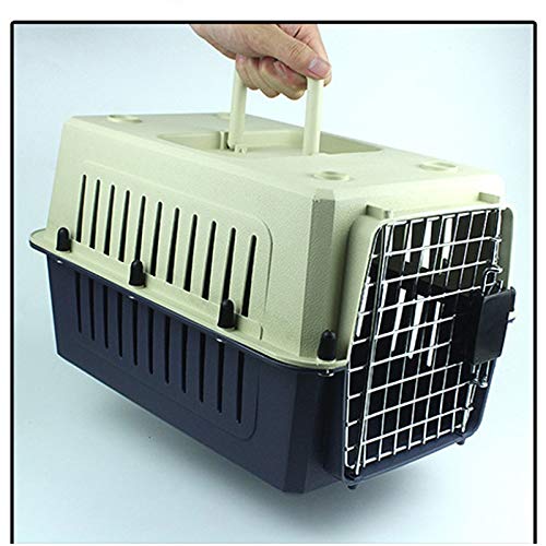 ZhuFengshop Caja de Transporte: de Acuerdo con los requisitos de la IATA para el Transporte de Animales Vivos, Gran Portador de Mascotas, (Gris Negro) Transpirable, Confort