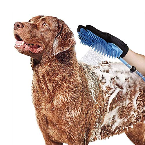 ZY Mascota baño pulverizador automático Guantes-Mascotas-Herramienta baño de Gato y Perro pulverizador baño de Guantes de Belleza for Perros, Gatos y Caballos (demostración del Color) LOLDF1